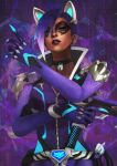  animal_ears armor bodysuit gun monori_rogue overwatch sombra weapon 