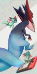  claws closed_eyes commentary_request dragapult dreepy flying gen_8_pokemon highres infiltrator_(pokemon) lila_0219 looking_back nintendo_switch no_humans pokemon pokemon_(creature) pokemon_(game) pokemon_swsh transparent 