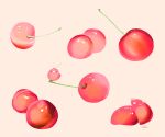  artist_name bird chai cherry food food_focus fruit highres looking_at_viewer no_humans original simple_background 