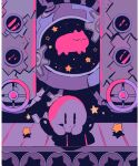  closed_eyes closed_mouth conveyor_belt factory gears indoors kirby kirby_(series) kirby_64 limited_palette machine machinery no_humans shadow sitting soumenhiyamugi star_(symbol) tube 
