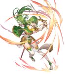 1girl armor bangs belt boots breasts capelet dress elbow_gloves fire_emblem fire_emblem:_mystery_of_the_emblem fire_emblem_echoes:_shadows_of_valentia fire_emblem_heroes full_body gloves green_eyes green_hair highres holding holding_sword holding_weapon long_hair medium_breasts official_art open_mouth palla_(fire_emblem) pelvic_curtain sheath short_dress shoulder_armor sleeveless solo sword teffish thigh_boots thighhighs transparent_background weapon white_footwear white_gloves 
