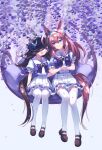  animal_ears mihono_bourbon_(umamusume) poppy_(poppykakaka) rice_shower_(umamusume) seifuku tail thighhighs uma_musume_pretty_derby yuri 