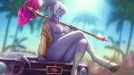  bottomless breasts horns monster_girl nipples no_bra open_shirt pointy_ears pussy tail ullr20 uncensored wallpaper weapon world_of_warcraft 