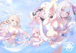  amejaga bikini blue_archive cleavage open_shirt see_through swimsuits tagme wet wet_clothes wings 