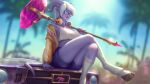  horns megane monster_girl no_bra pointy_ears tail ullr20 wallpaper weapon world_of_warcraft 