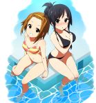  akiyama_mio asanaya bikini breast_hold k-on! swimsuits tainaka_ritsu wet 