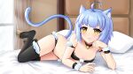  animal_ears atlanta_(zhanjianshaonv) bra cleavage nekomimi pantsu tail thighhighs wallpaper william.b zhanjianshaonv 