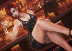  cleavage commander_shepard_(female) dress mass_effect monori_rogue pantsu skirt_lift 