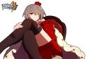  1girl alternate_costume bangs boots brown_hair chair crossed_legs crown cushion_grab hair_over_one_eye honkai_(series) honkai_impact_3rd legs long_sleeves looking_at_viewer meadow_(morphinecaca) mole mole_under_eye purple_eyes rita_rossweisse rita_rossweisse_(umbral_rose) short_hair sitting sitting_on_object skirt solo thighs 