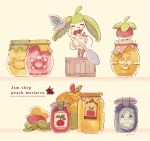  alcremie alcremie_(berry_sweet) appletun applin apron bounsweet bow bowtie character_print cherrim cherrim_(sunshine) cherubi closed_eyes closed_mouth clothed_pokemon combee facing_viewer gen_4_pokemon gen_7_pokemon gen_8_pokemon holding holding_spoon honey jam jar pokemon pokemon_(creature) smile spoon standing steenee yellow_eyes yurano_(upao) 