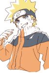  1boy blonde_hair blue_eyes forehead_protector highres male_focus namori naruto naruto_(series) ninja open_mouth short_hair solo uzumaki_naruto 