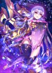  1girl breasts earrings fate/grand_order fate_(series) flower high_heels holding holding_weapon jewelry kama_(fate) kneehighs long_hair looking_at_viewer lotus red_eyes revealing_clothes ring shingo_(picturepuzzle) solo type-moon very_long_hair weapon white_hair 