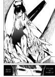  1other 2girls angel_wings angry_num animal_ears blood bloody_wings doujinshi dual_persona english_text extra_ears giant greyscale halo highres hololive long_hair looking_at_another low_wings lying monochrome multiple_girls navel ninomae_ina&#039;nis nude on_stomach out_of_frame outdoors pointy_ears tentacle_hair tentacles very_long_hair wings 