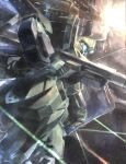  firing from_side gun gundam gundam_unicorn highres holding holding_gun holding_weapon kidou_senshi_nama_ino mecha missile_pod mobile_suit no_humans science_fiction solo space stark_jegan visor weapon 