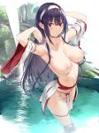 breasts haite_kudasai_takamine-san hiiragi_yuuichi miko nipples no_bra nopan takamine_takane thighhighs 