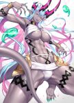  fate/grand_order garter horns ibuki_douji monster_girl no_bra pantsu pointy_ears tagme tail underboob 