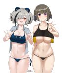  animal_ears arknights bikini eunectes_(arknights) feater_(arknights) pointy_ears swimsuits 