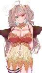  cleavage e_sky_rugo erect_nipples garter girls_frontline heterochromia lingerie ssg3000_(girls_frontline) wings 