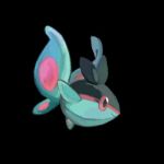  black_background black_eyes closed_mouth commentary_request finneon fish from_side full_body gen_4_pokemon lowres no_humans pn_(ltpn_257) pokemon pokemon_(creature) simple_background smile solo 