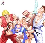  chun-li dan_hibiki ken_masters ryu sensei street_fighter 