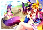  animal_ears bikini hatsuse_izuna kitsune megane miko_(no_game_no_life) no_game_no_life school_swimsuit stephanie_dora swimsuits tagme tail 