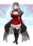  absurdres animal_ears black_nails breasts bride_(fire_emblem) commission commissioner_upload fire_emblem fire_emblem_fates fire_emblem_heroes high_heels highres large_breasts lialiar1 multicolored_hair tail velouria_(fire_emblem) wolf_ears wolf_tail 