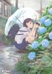 hosoi_mieko seifuku tagme umbrella 