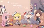  ... 6+girls akiyama_mizuki aqua_eyes arms_up asahina_mafuyu bangs bare_shoulders between_legs black_dress block blonde_hair blue_eyes blue_jacket bow box brown_eyes brown_hair chest_harness chibi chinese_commentary detached_sleeves dress eighth_note expressionless grey_bow grey_hair grey_sleeves hair_bow hair_ornament hairclip hand_between_legs happy_birthday harness hatsune_miku heterochromia holding holding_phone holding_toy indoors jacket kagamine_rin light_smile long_hair megurine_luka meiko mirror mixed-language_commentary multiple_girls musical_note neck_ribbon open_mouth phone pink_hair ponytail project_sekai purple_eyes purple_hair red_neckwear red_ribbon ribbon sazanami_(ripple1996) scaffolding shinonome_ena short_sleeves sitting skirt smile sparkle speech_bubble spoken_ellipsis standing swept_bangs toy twintails very_long_hair vocaloid white_dress white_hair wooden_floor yoisaki_kanade 