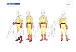  character_sheet highres multiple_views official_art one-punch_man production_art saitama saitama_(one-punch_man) scan scan_artifacts turnaround zip_available 