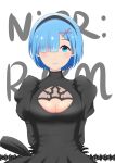  cleavage cosplay leevia nier re_zero_kara_hajimeru_isekai_seikatsu rem_(re_zero) tagme yorha_no.2_type_b 