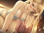  blonde_hair blush glasses long_hair namaru_(summer_dandy) original 