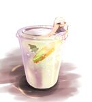  bird chai cup disposable_cup food food_focus fruit lemon lemon_slice no_humans original penguin scarf simple_background 