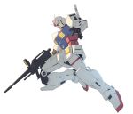  beam_rifle energy_gun gun gundam holding holding_gun holding_weapon looking_down mecha mobile_suit mobile_suit_gundam no_humans open_hand rx-78-2 science_fiction solo takahashi_masaki v-fin weapon white_background yellow_eyes 