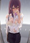 bra dress_shirt renji see_through wet wet_clothes 