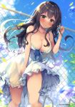  dress mori_airi no_bra skirt_lift summer_dress 