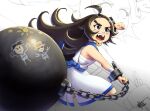  1girl action ball_and_chain_(weapon) black_hair chain chalk chang_koehan mateus_upd pretty_chang shouting the_king_of_fighters 
