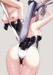  anal animal_ears anus ass bondage breasts bunny_ears bunny_girl genshin_impact mona_(genshin_impact) nipples no_bra skai_kun tail 