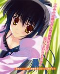  absurdres black_hair blue_hair fixme hair_ribbon highres multicolored_hair nanao_naru naru_nanao ohimesama_navigation ribbon smile translation_request two-tone_hair yellow_eyes 