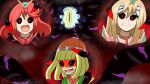  alternate_eye_color angry arms_(game) beanie black_sclera blonde_hair colored_sclera corruption crossover dark_persona dharkon glowing glowing_eyes hal_laboratory hat highres kiravera8 long_hair looking_at_viewer monolith_soft nintendo open_mouth possessed red_eyes red_hair short_hair slit_pupils super_smash_bros. tentacles veins watermark xeno_(series) xenoblade_chronicles_(series) xenoblade_chronicles_2 