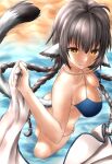  animal_ears anju_(utawarerumono) bikini cover_(artist) swimsuits tail utawarerumono wet 