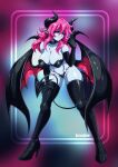  bra devil heels horns karosumaker lingerie pantsu pointy_ears tail thighhighs wings 