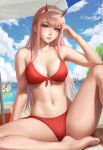  bikini cleavage darling_in_the_franxx mirco_cabbia swimsuits zero_two_(darling_in_the_franxx) 