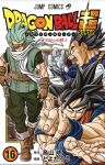  3boys armor black_eyes black_hair bodysuit boots building character_request copyright_name cover cover_page covered_eyes dougi dragon_ball dragon_ball_super fighting_stance foreshortening from_side gloves green_eyes green_hair gun highres holding holding_gun holding_weapon long_hair male_focus manga_cover multiple_boys muscular muscular_male official_art open_mouth outdoors saiyan_armor scarf skin_tight sleeveless sleeveless_jacket smirk son_goku spiked_hair teeth toyotarou translation_request v-shaped_eyebrows vegeta walking weapon white_background wristband 