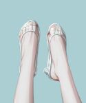  1other absurdres avogado6 barefoot blood blue_background commentary_request feet feet_only foot_focus high_heels highres injury original simple_background symbolism toenails 