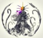  1boy arrow_(projectile) bow_(weapon) closed_mouth crown dark_souls_i dark_sun_gwyndolin facing_viewer grey_background headpiece highres holding holding_arrow holding_bow_(weapon) holding_weapon male_focus shimhaq simple_background solo souls_(series) standing tentacles weapon 