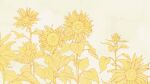  eob flower highres monochrome no_humans sketch sunflower vocaloid yellow_flower yellow_theme 