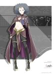  1girl advance_wars afro automatic_giraffe black_hair book bridal_gauntlets cape crossover dark_mage_(fire_emblem_fates) fire_emblem flat_chest highres lash_(advance_wars) looking_at_viewer midriff navel pantyhose solo standing 