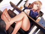  business_suit cleavage feet footjob nr_noir pantyhose 