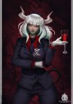  blazingpumplin business_suit devil helltaker horns lucifer_(helltaker) tail 