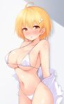  bikini dokyuu_hentai_hxeros erect_nipples hoshino_kirara open_shirt swimsuits undressing yuu_(yumezakura) 